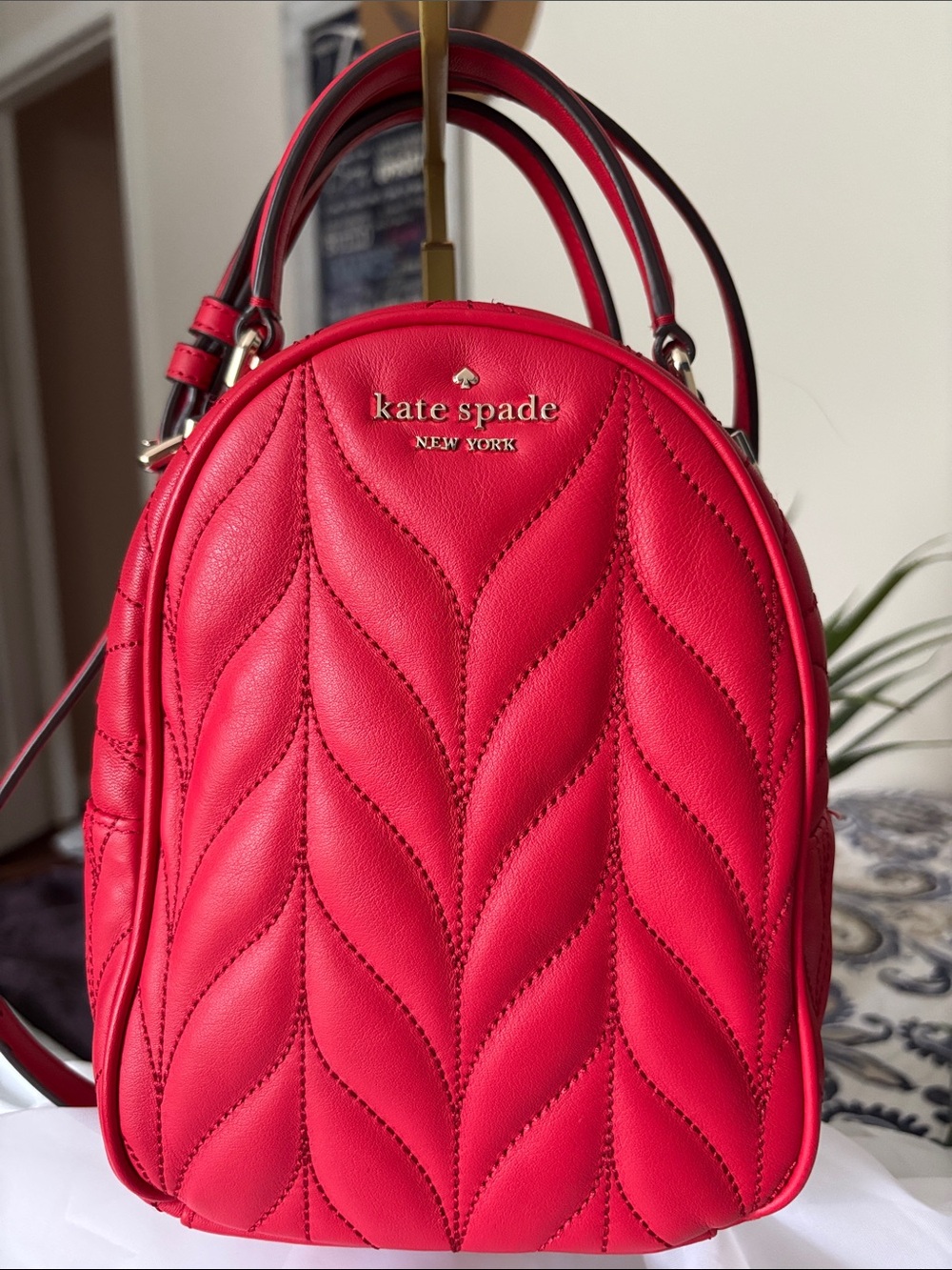 Kate Spade Red Briar Lane Quilted Mini Backpack